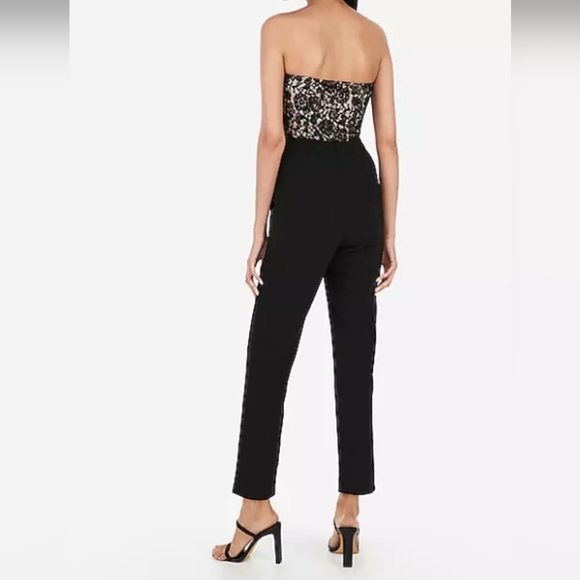 Express Lace Bodice Strapless Sweetheart Jumpsuit - Picture 3 of 16